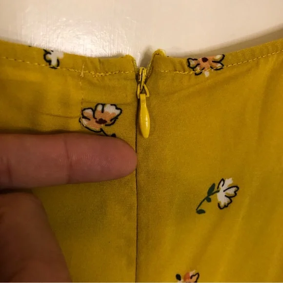 Bella Ella Golden horizon Mustard Yellow floral wrap maxi Dress Gorgeous Sz M - Picture 13 of 15